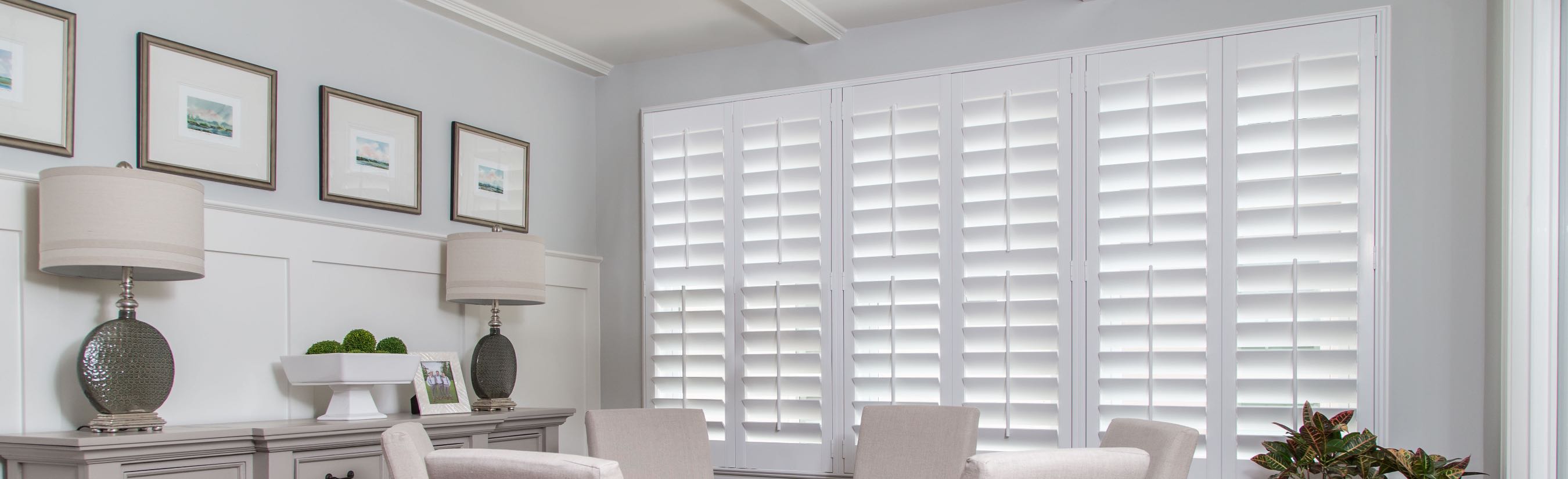 Plantation Shutters in Dining Room