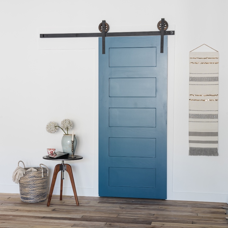 Blue barn door